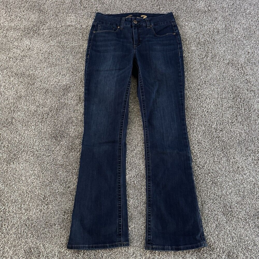 SEVEN7 Jeans Slim Boot Tummyless Dark Wash Mid Rise Women’s Size 8